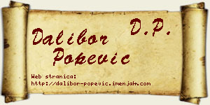 Dalibor Popević vizit kartica